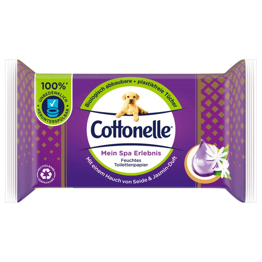 Cottonelle Feuchtes Toilettenpapier Spa Seide & Jasmin 42 Stück